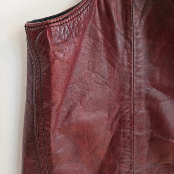 Vintage Genuine Leather Vest - Picture 6 of 8